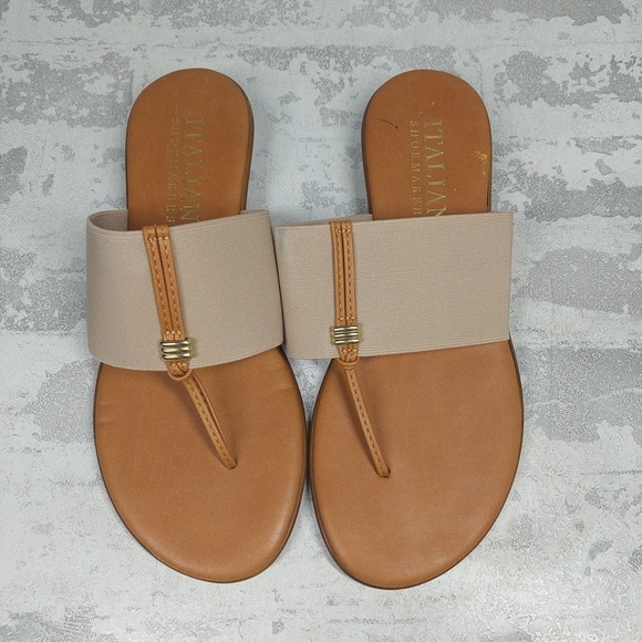NEW Italian Shoemakers Brown Tan Casual Thong Flat Summer Sandals H258 - Picture 10 of 13
